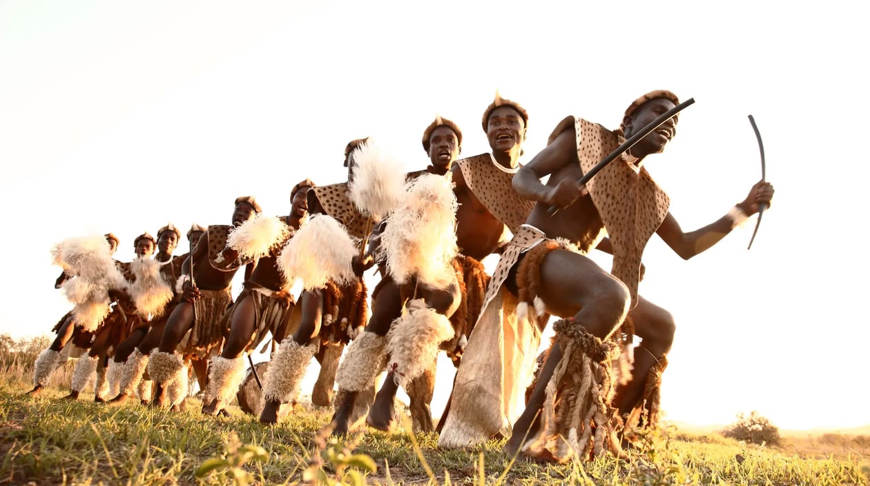 South Africa Phinda Mountain Lodge zulu dancers