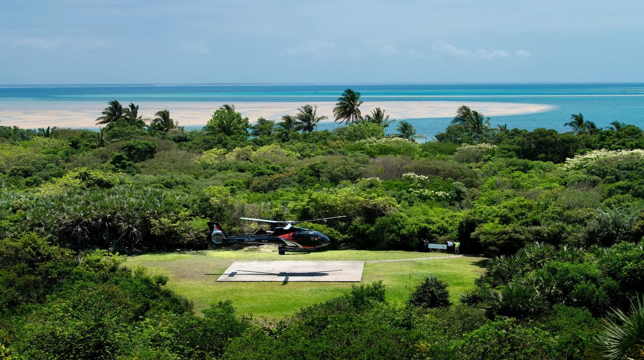 andBeyond Benguerra helicopter beach 3
