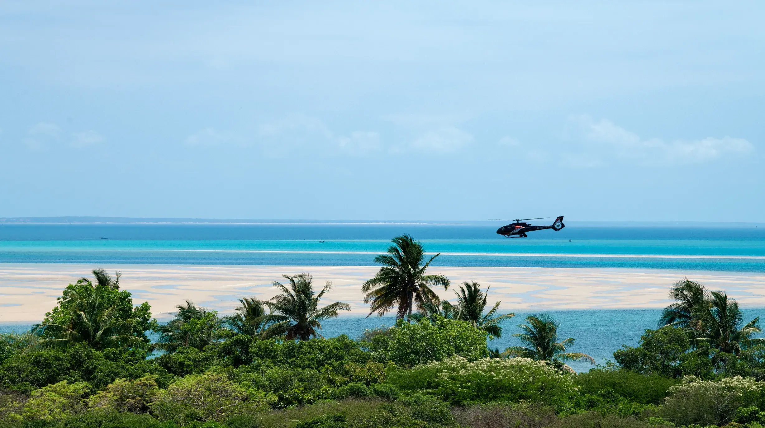 andBeyond Benguerra helicopter beach