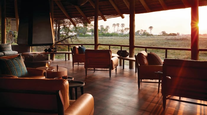 Belmond Eagle Island sunset lounge view