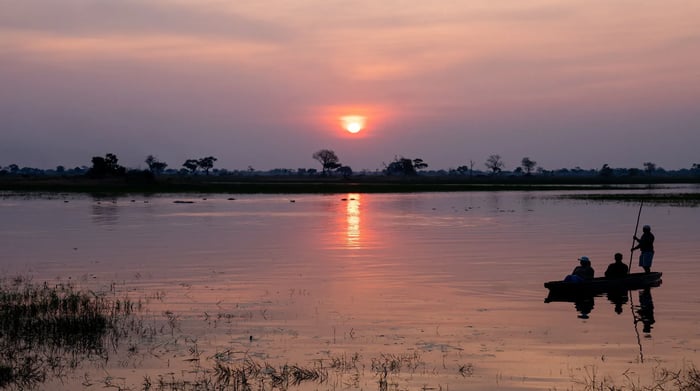 Belmond Eagle Island sunset river safari
