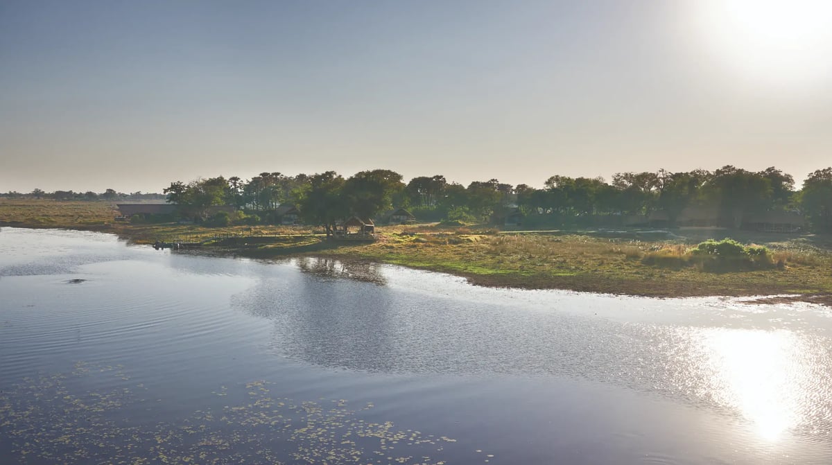 Belmond Eagle Island Lodge wetlands aerial