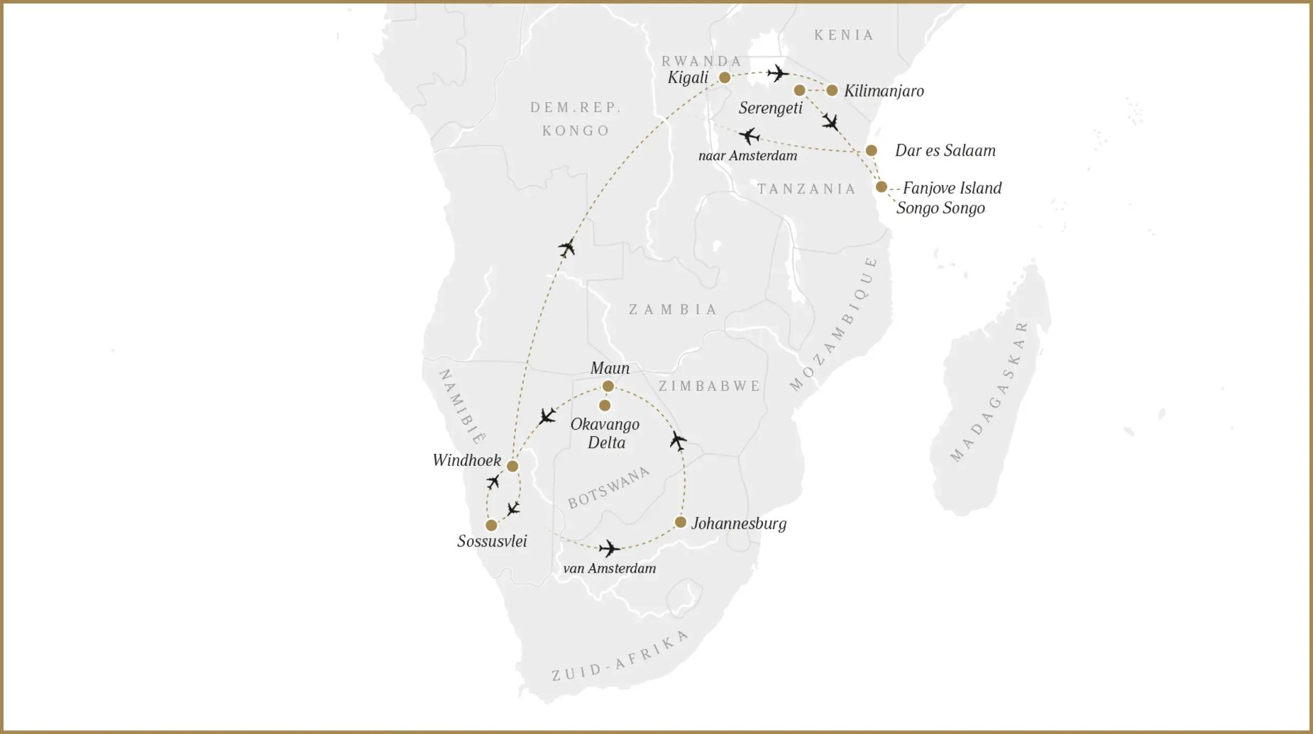 Nieuwe kaart Parels van Afrika