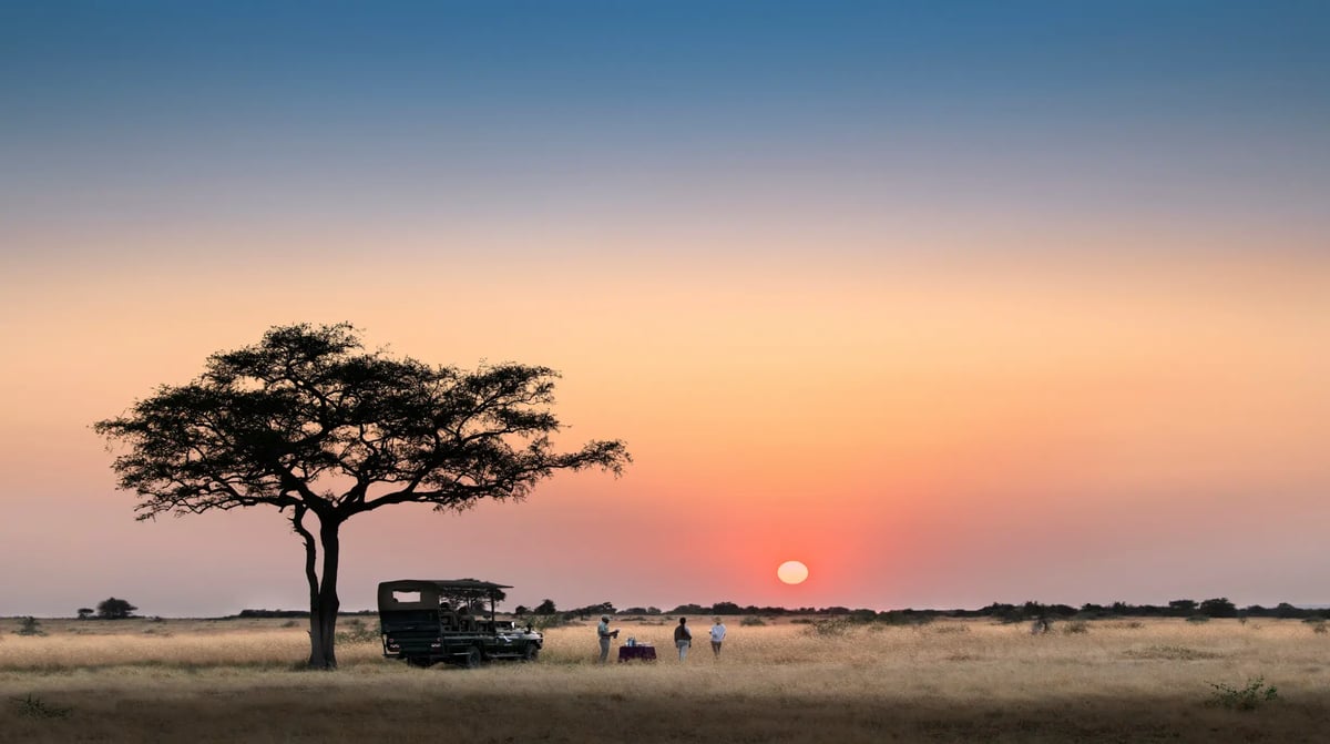 Tanzania Grumeti Serengeti Safari Game Drive Sundowners drink