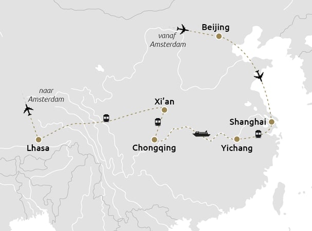 Yangtze routekaartje