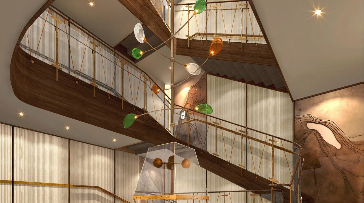 Seabourn expedition ships - Atrium rendering