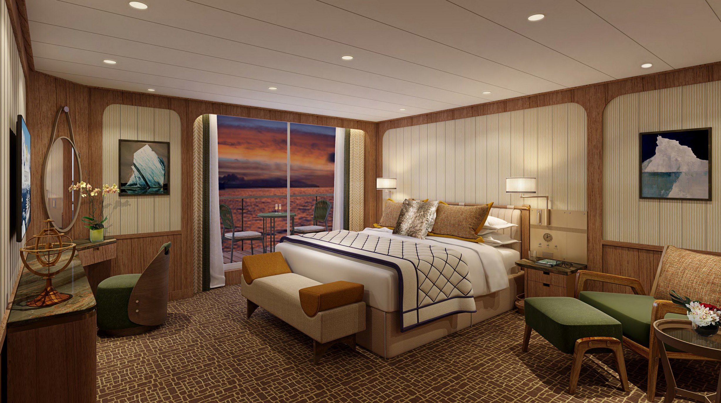 Seabourn expedition ships - Signature Suite (Bedroom)
