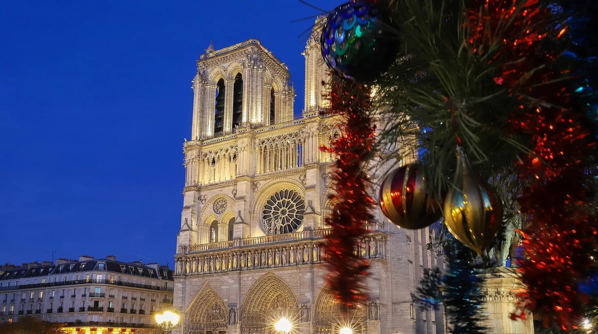 Parijs - Notre Dame kerst