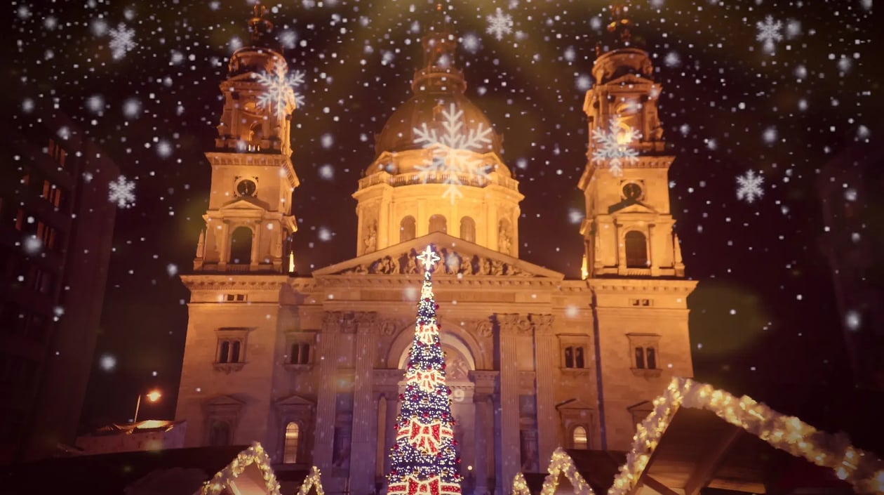 Kerst St. Stephens basiliek Boedapest, shutterstock_1592918350