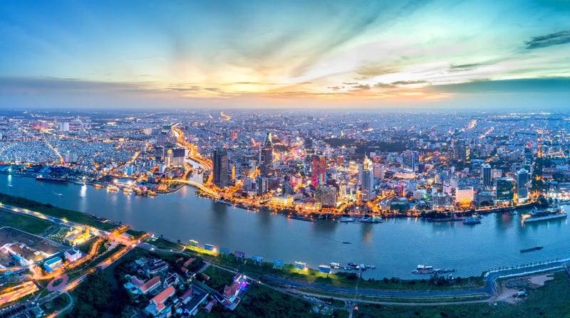 Vietnam - Ho Chi Minh city aerial